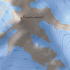 Finsteraarhorn peak modification and poor articulation of the ridge