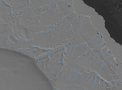 Satellitenbild und Flüsse