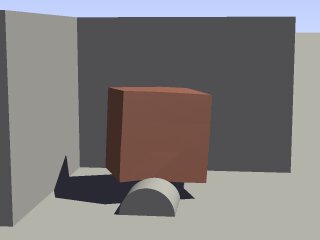 Animation 5: solid cube interacting with more complex environment